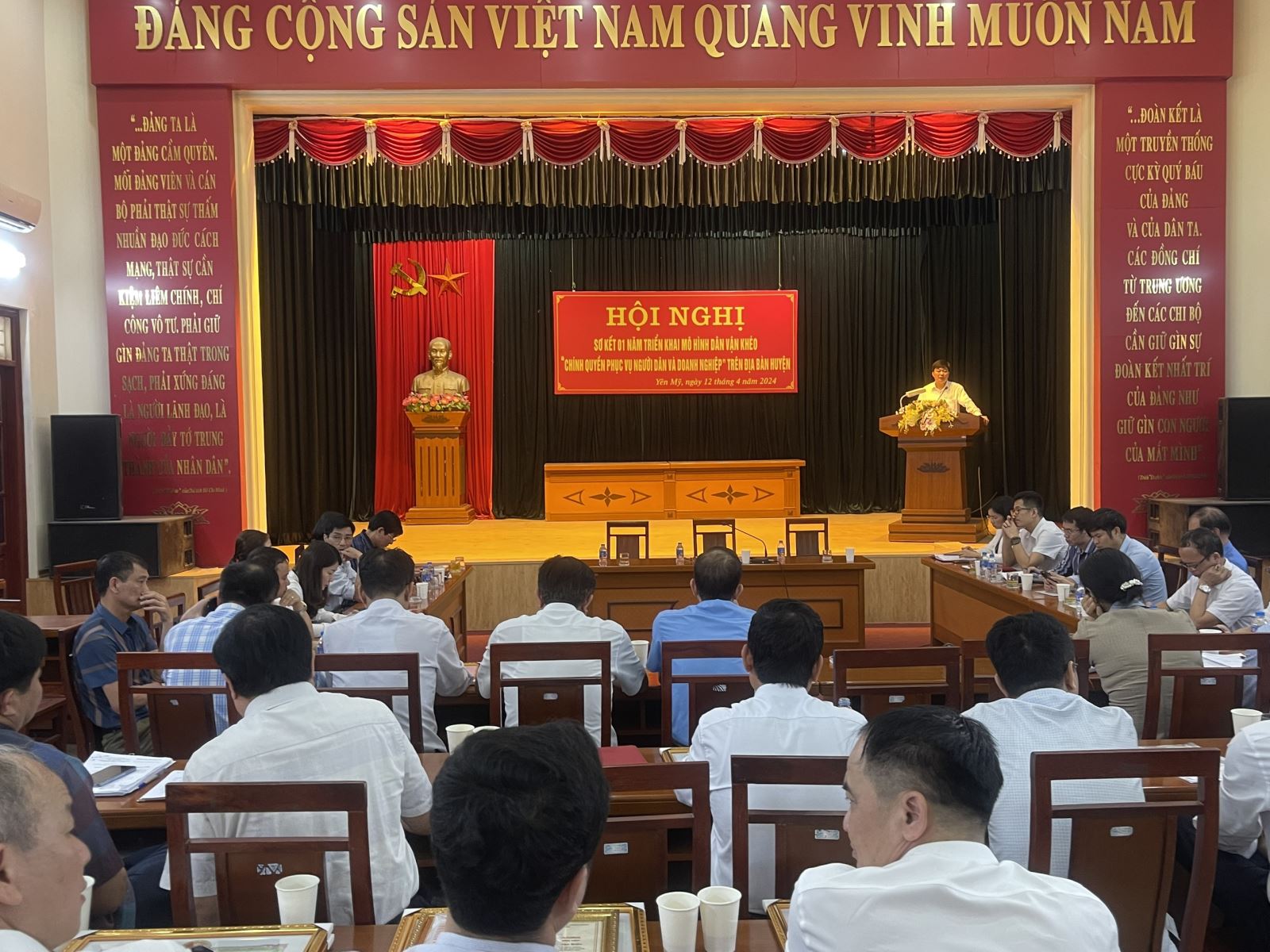 YÊN MỸ SƠ KẾT 1 NĂM TRIỂN KHAI MÔ HÌNH DÂN VẬN KHÉO “CHÍNH QUYỀN PHỤC VỤ NGƯỜI DÂN VÀ DOANH NGHIỆP”