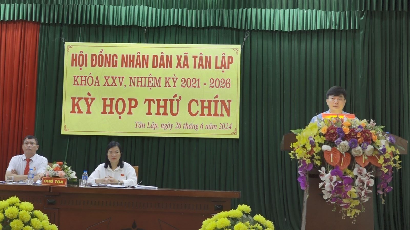 KỲ HỌP THỨ CHÍN HĐND XÃ TÂN LẬP KHÓA XXV, NHIỆM KỲ 2021-2026